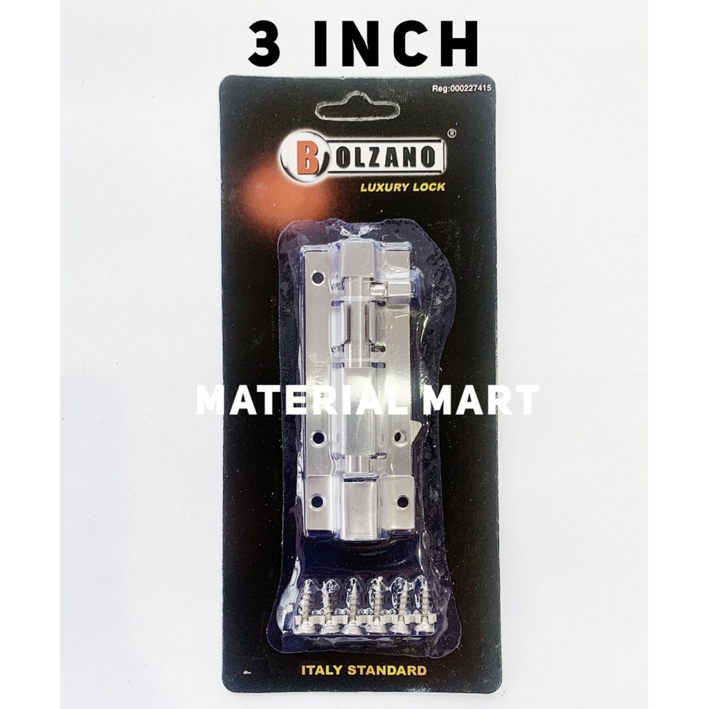 Grendel Slot Pintu Stainless 2 Inch | Selot Kunci Pintu 3 Inch Murah | Material Mart