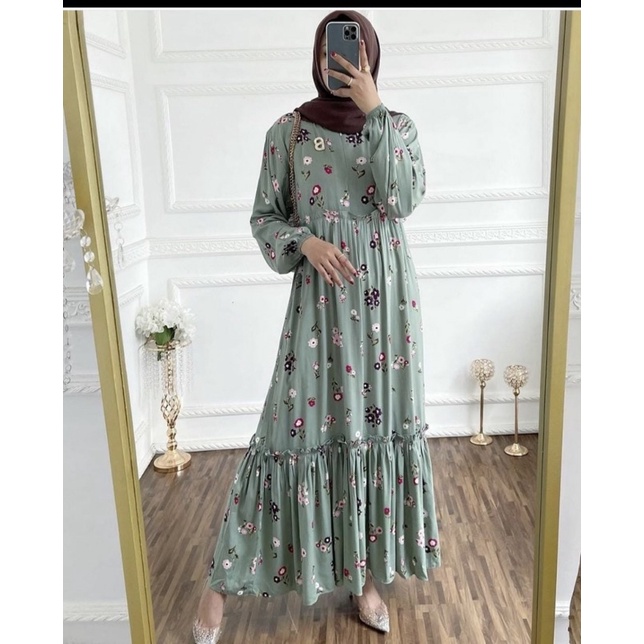 homey dress rayon / gamis rayon