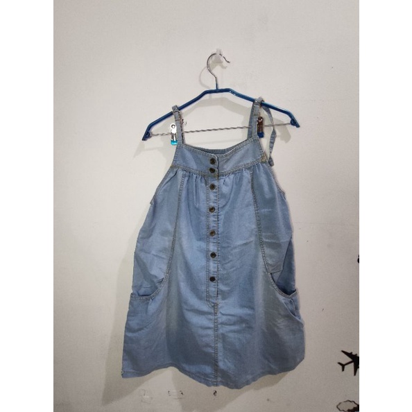 Denim dress/ jeans dress/ baju kodok/mini dress