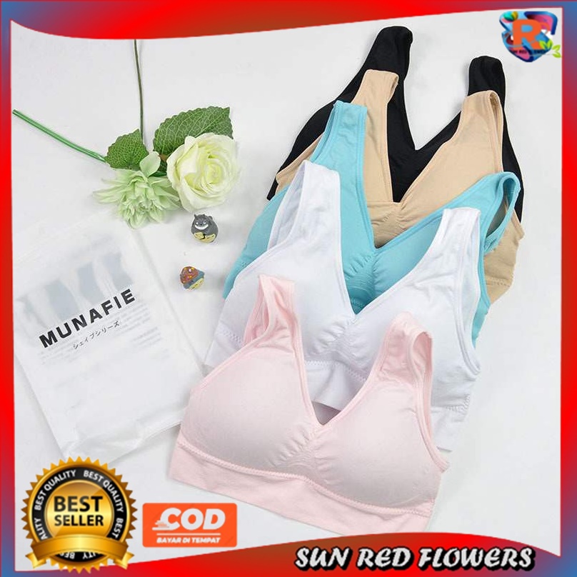 (SRF) Bra Munafie Sport Bra Olahraga Brallete Gym Fitnes Wanita Tanpa Kawat Murah Import BRA10