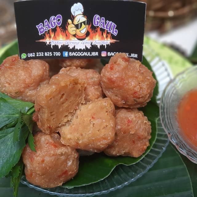 

Bakso goreng gaul Pedas frozen food isi 10/frozenfood/bakso frozen/ bakso homemade