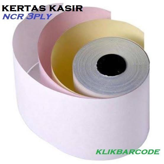 

KERTAS STRUK KASIR HVS NCR 75 X 60 mm - 3PLY - RANGKAP 3 - NCR 3 PLY