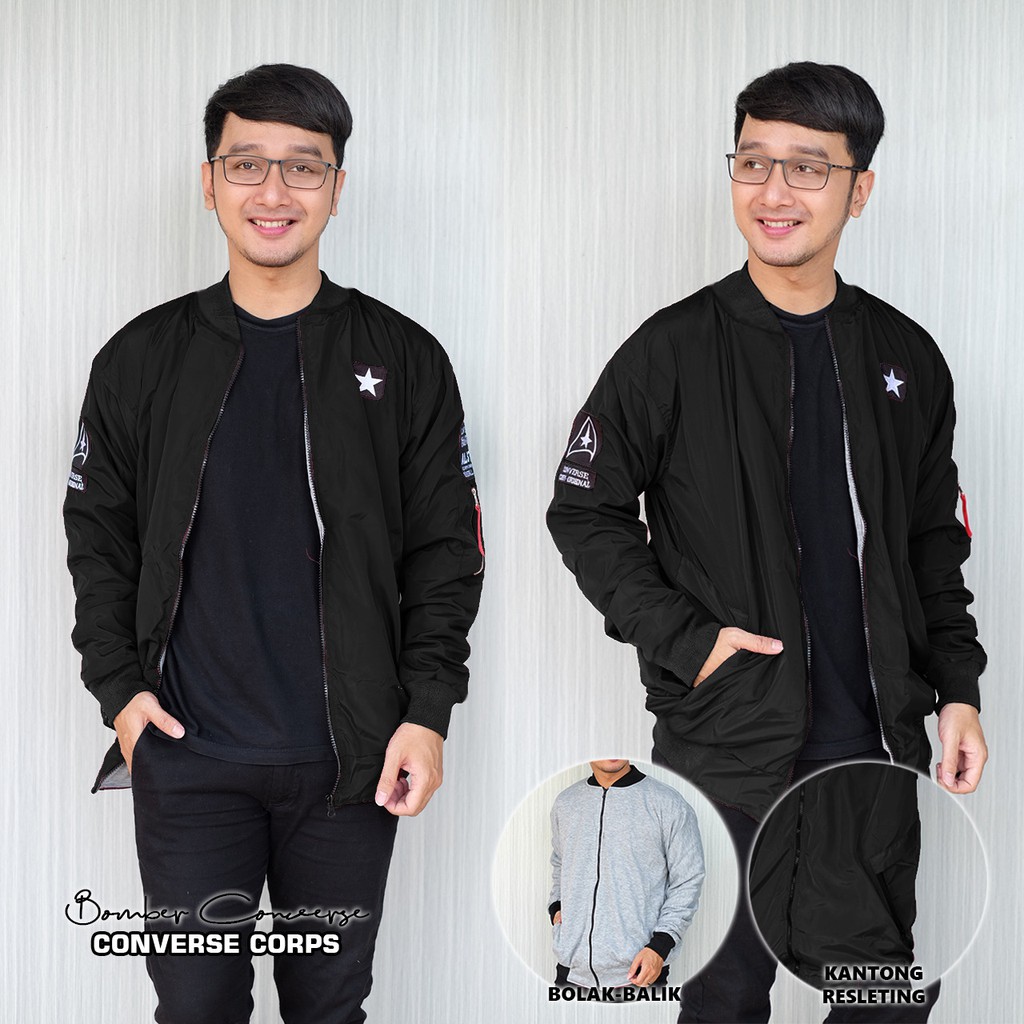 Jaket Bomber Converse corps