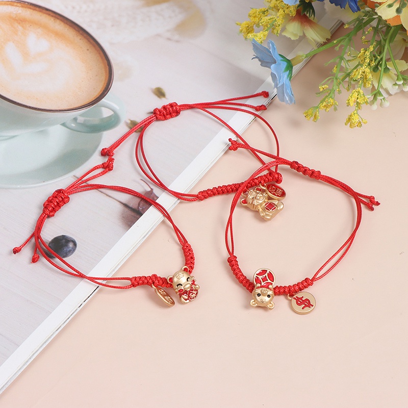 Gelang Tali Merah Handmade Gaya China Untuk Tahun Baru