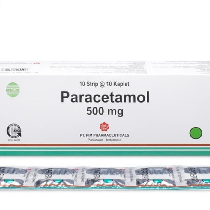 PARACETAMOL TABLET 500 MG PERBOX / Obat Anti Nyeri &amp; Pereda Demam