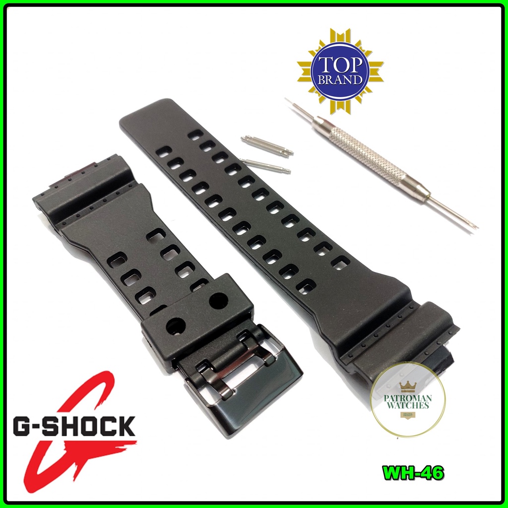 STRAP TALI JAM G-SHOCK GA100 GA-100 GA110 GA-110 FULL BLACK BAGUSSSSS