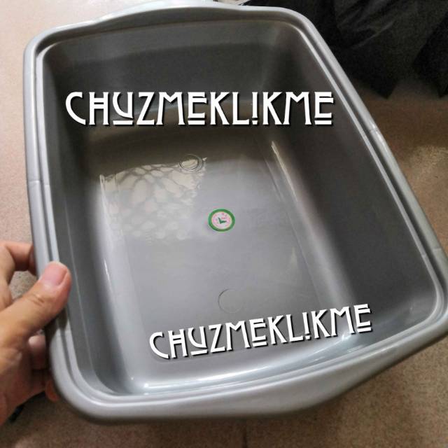 Baskom abu SL (small)/Bak segi abu small/Baskom kecil segi abu SL