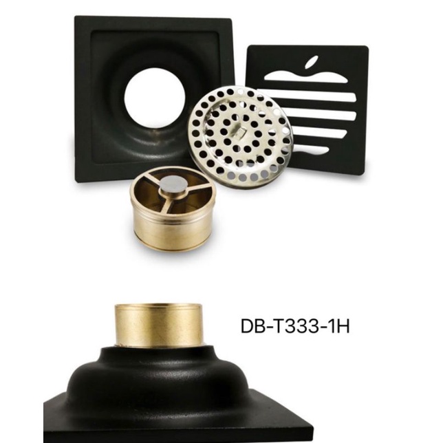 FLOOR DRAIN STAINLESS BLACK MOTIF APEL / FLOOR DRAIN HITAM MOTIF APEL