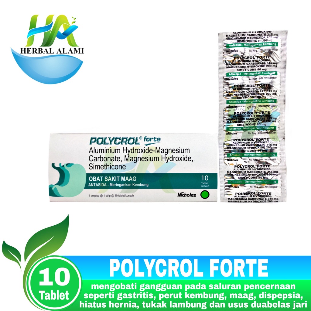 Polycrol Tablet Kunyah - Obat Sakit Magh