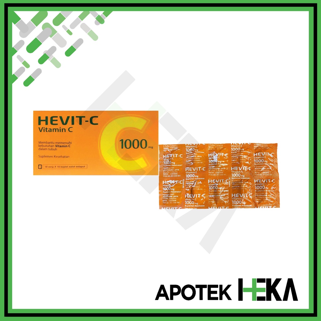 Hevit-C 1000 mg Box isi 10x10 Tablet - Vitamin C (SEMARANG)