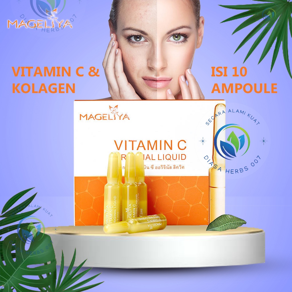 Serum Vitamin C &amp; Collagen 10 Ampoule - Skin care tailand Mageliya Rodotex