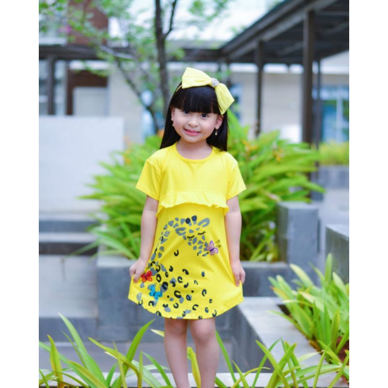 VOHARA Dress Anak by RYSYA 2-8 TAHUN Dress Anak Ruffle Dress Pocket