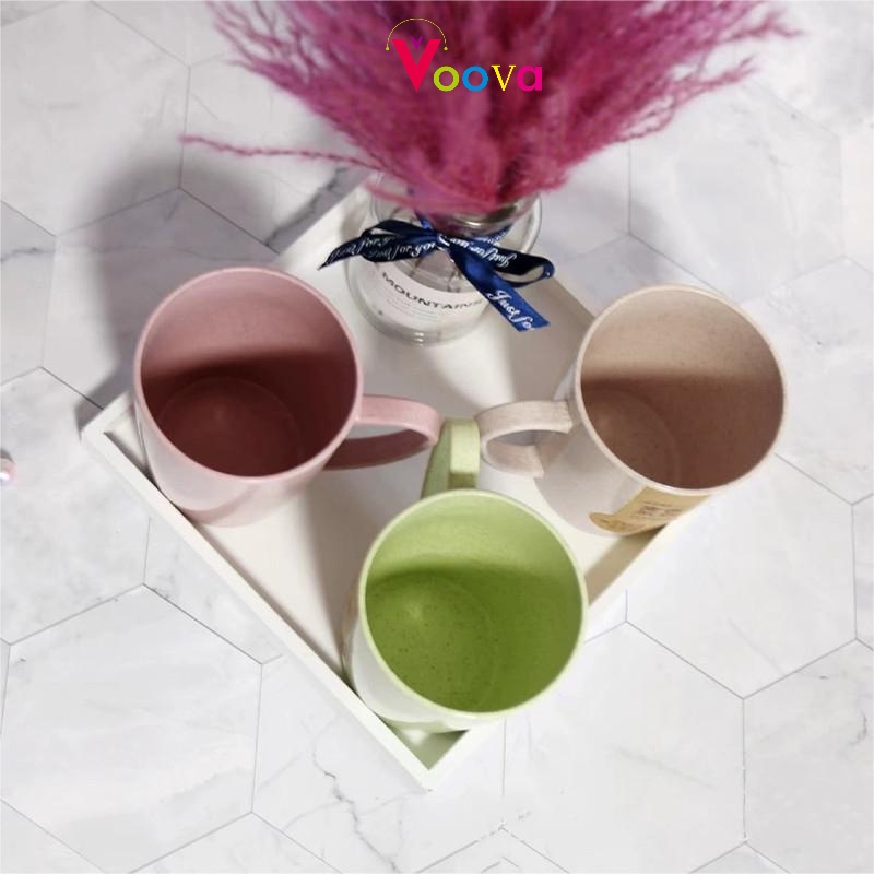 VOOVA  Wheat Straw Environmental Protection Cup / Straw Kopi Mug Cangkir /550ML handy cup /Gelas Gandum Kokoh / BPA Free /Water Galss Cup/Plastic Cup