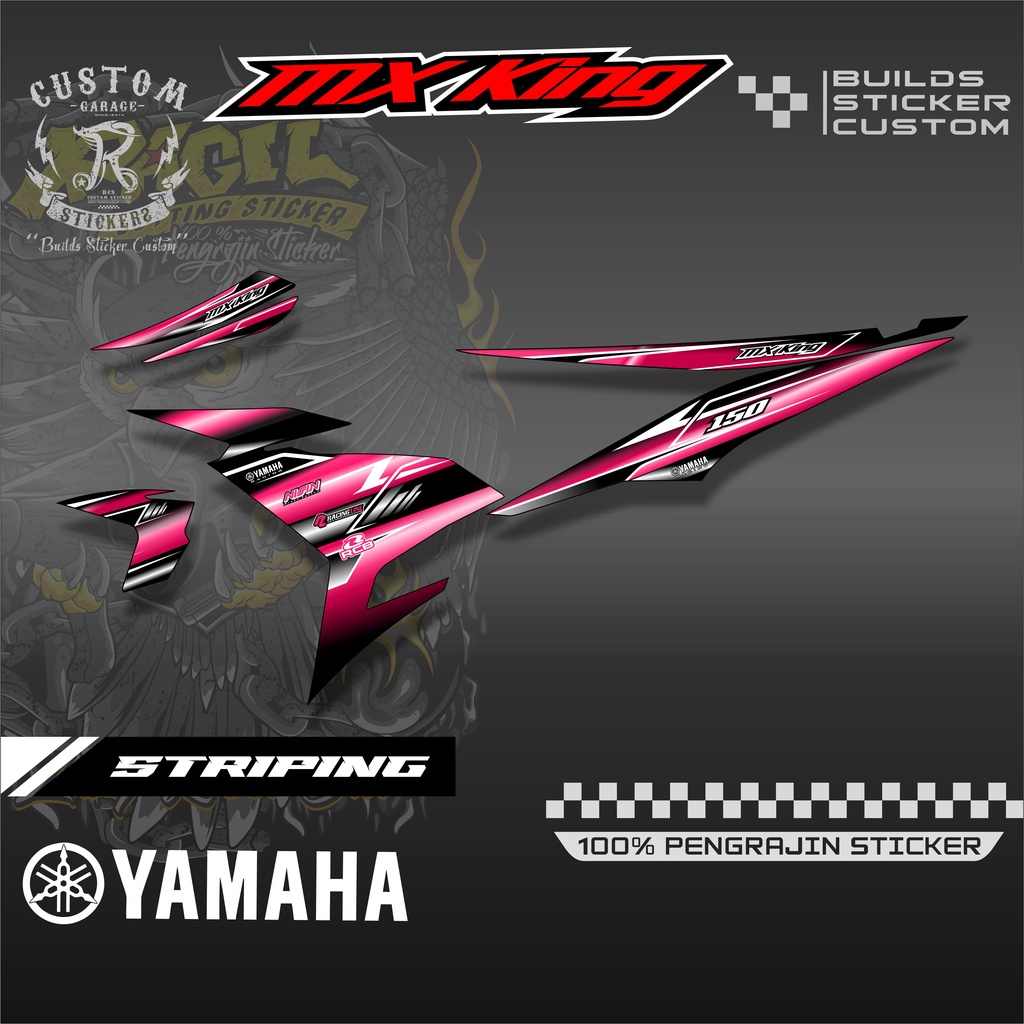 Sticker Striping Variasi Mx King - Striping Motor Mx King