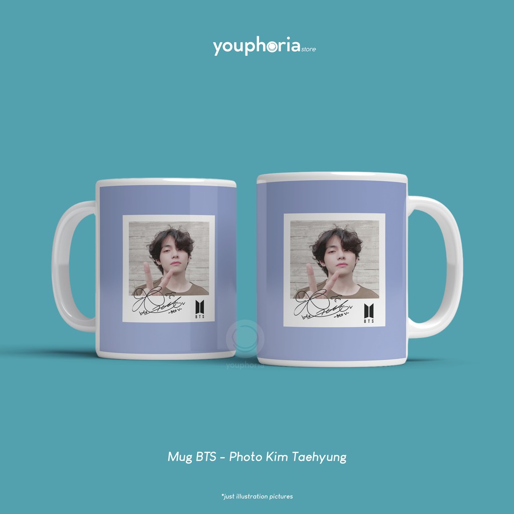Mug Custom - Mug BTS - Mug BT21 - Souvenir Kpop - Merchandise Kpop BTS Taehyung