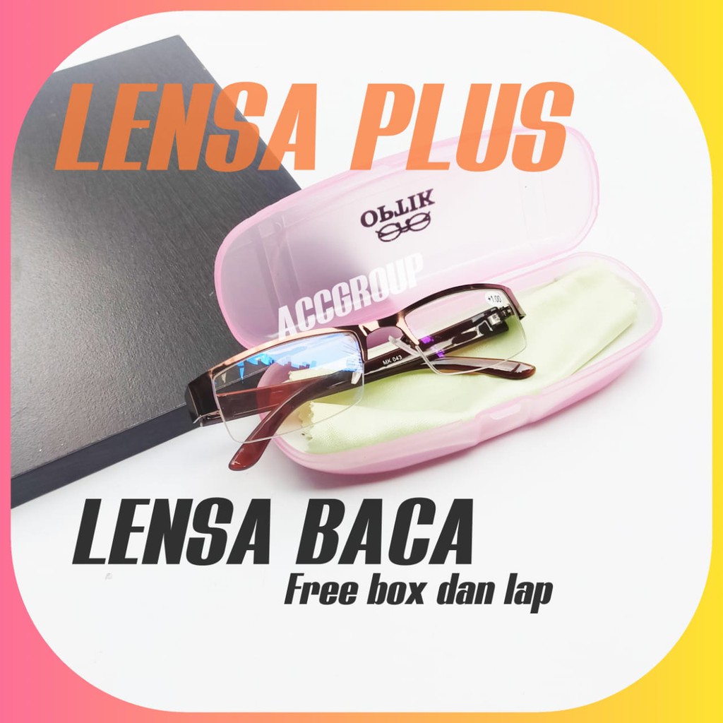 KACAMATA BACA/KACAMATA PLUS/RABUN DEKAT UNISEX FREE BOX DAN LAP