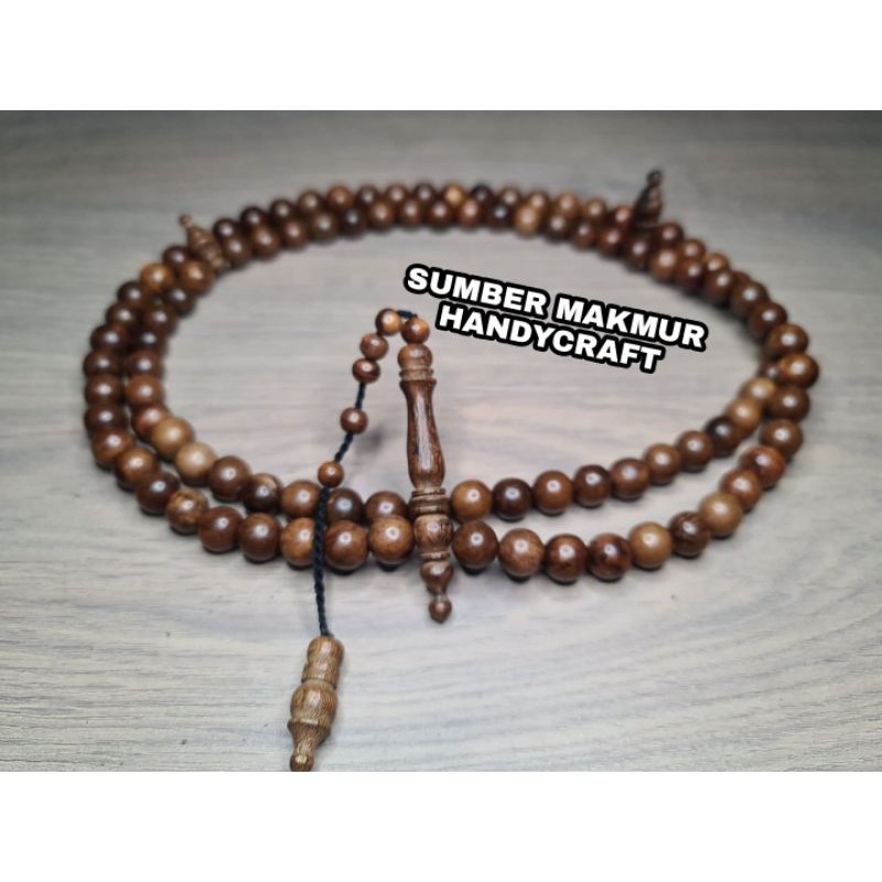 Tasbih Gaharu Wangi / Tasbih Kayu Gaharu Kalimantan Asli / Tasbih 99 / Tasbeh Gaharu