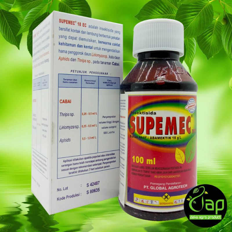 INSEKTISIDA SUPEMEC 18 EC 100ML - BAHAN AKTIF ABAMECTIN