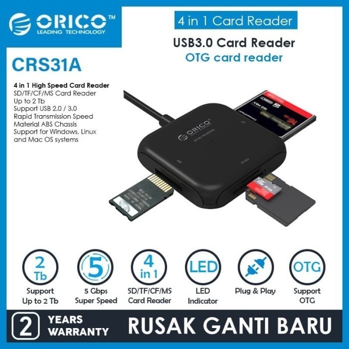 ORICO CRS31A Multifunction TF / SD / CF / MS Card Reader