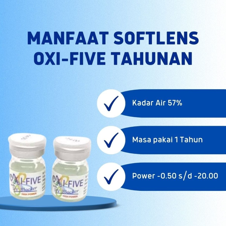 OXIFIVE SOFTLENS TAHUNAN / SOFTLENS BENING TAHUNAN MINUS TINGGI