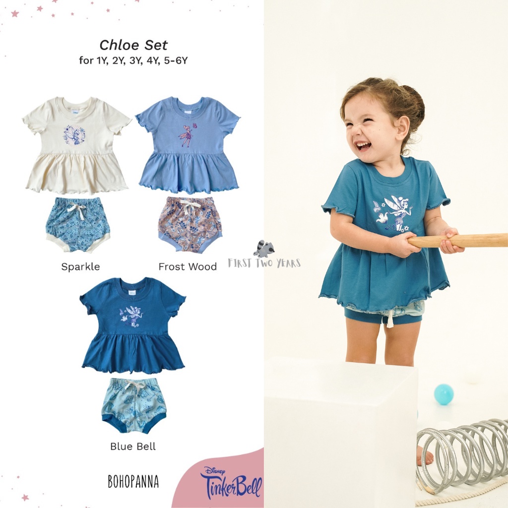 Bohopanna - Chloe Set Disney Tinker Bell / Setelan Anak Perempuan