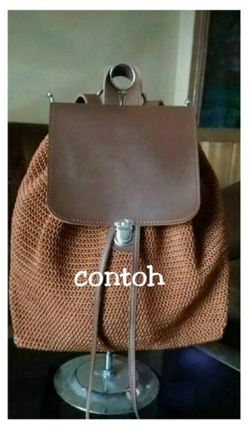 Cover tas ransel+alas+tali serut  ( 1set)