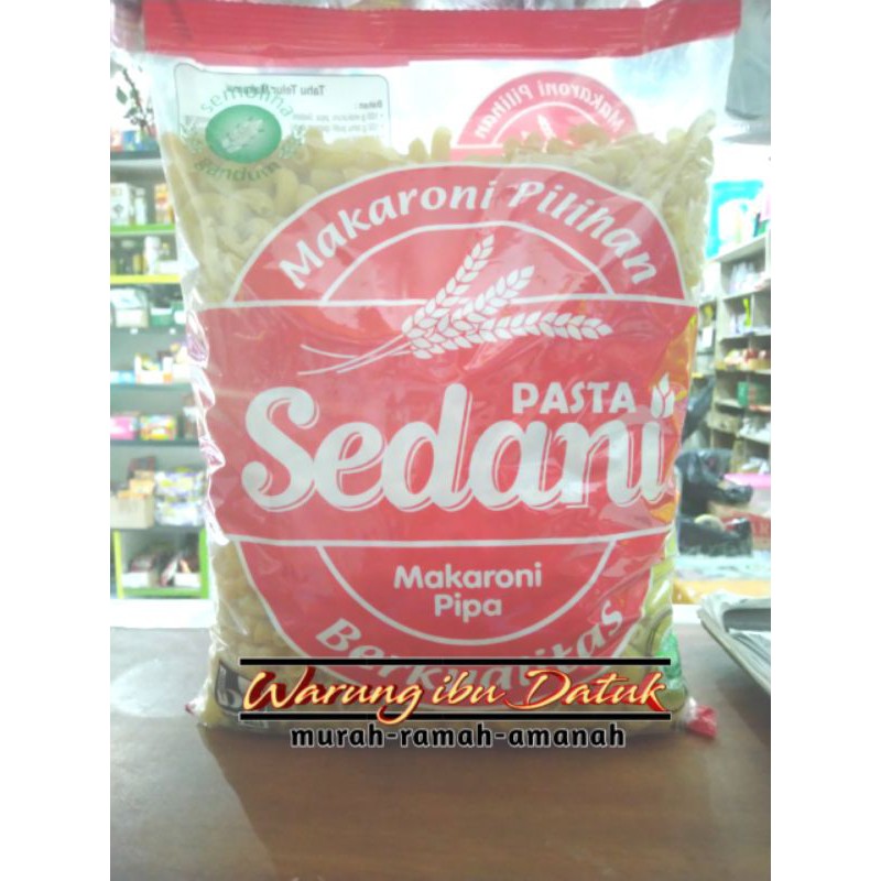 

Makaroni sayur kemasan hygienis merk SEDANI 1000gr