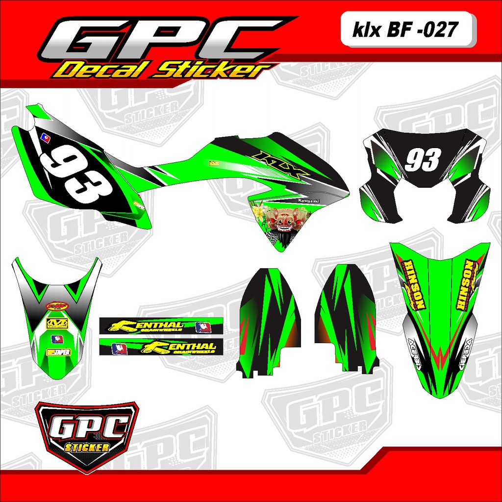 Dekal Sticker - Decal Stiker Custom KLX 150 BF-GPC 027