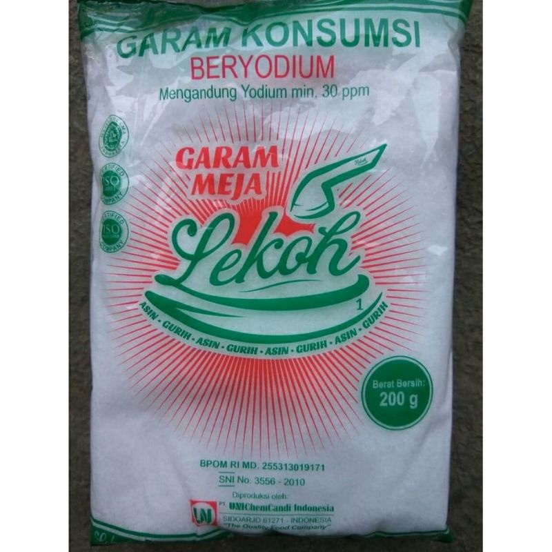 Jual Garam Meja Garam Dapur Beryodium Lekoh Gr Shopee Indonesia