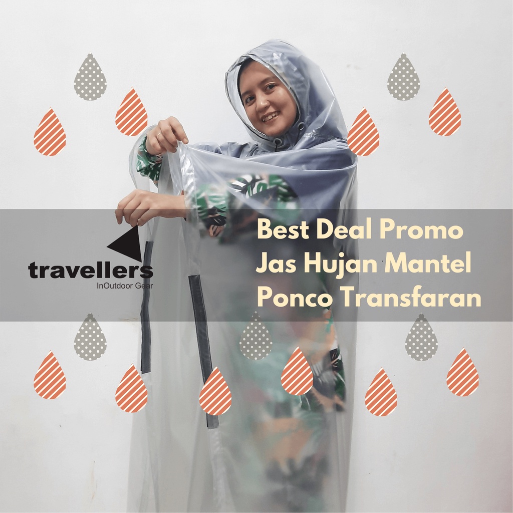 Jas Hujan Mantel Ponco Transfaran