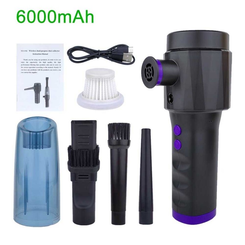 Vacuum Cleaner Mobil 2 in 1 Air Duster Blower USB 6000mAh