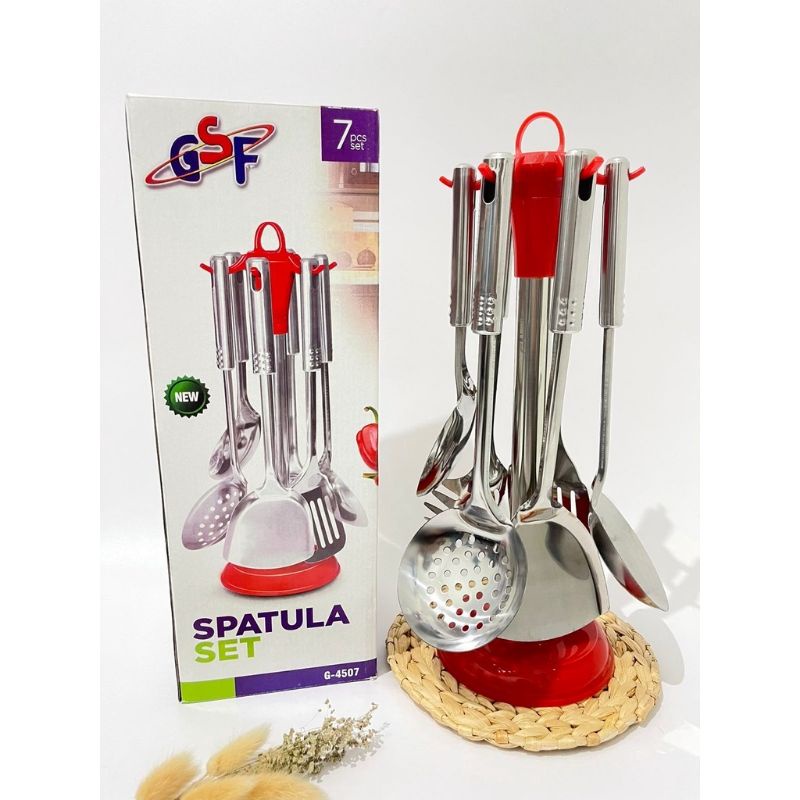 SPATULA SET 7PC STAINLESS STEEL GSF sutil set stainless steel sukrinjing set stainless steel utensil