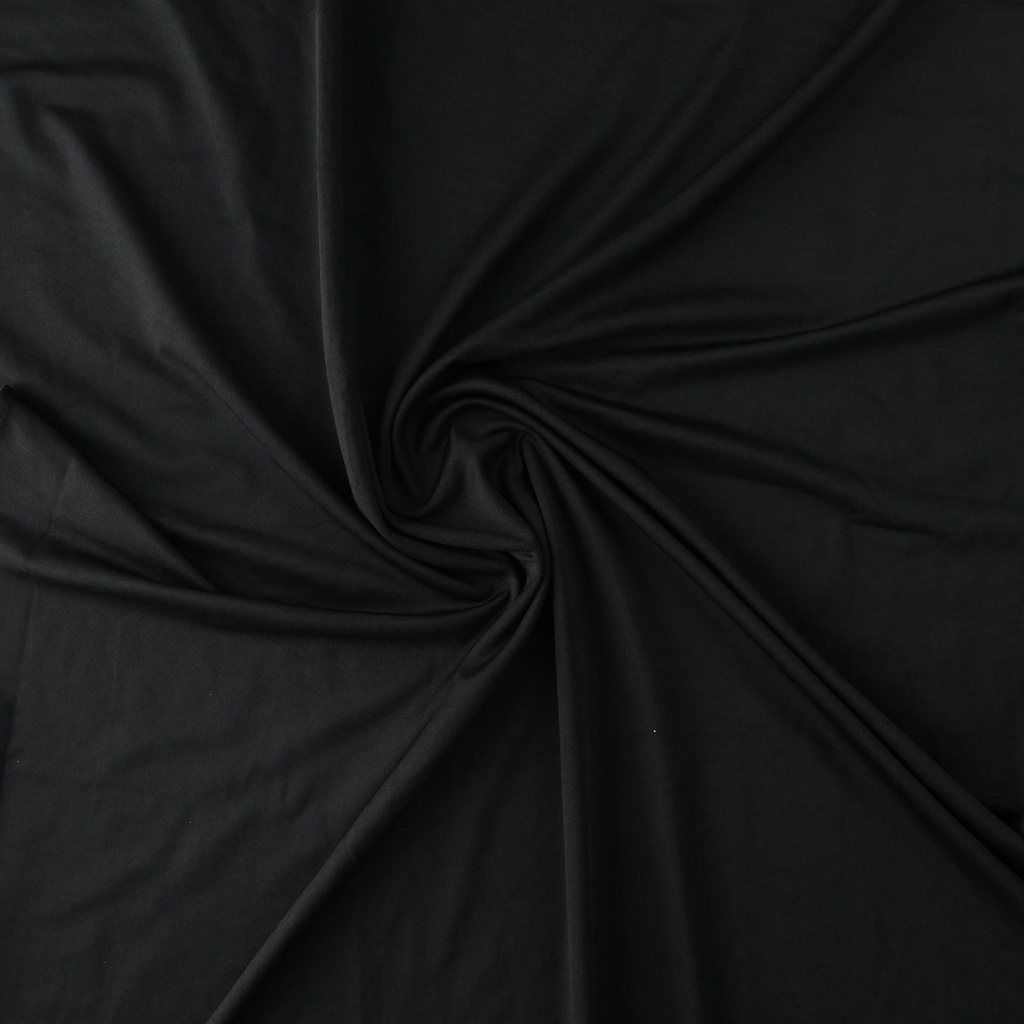 Pashmina Instan Jersey New Normal Series | Pashmina Lubang Telinga-Hitam