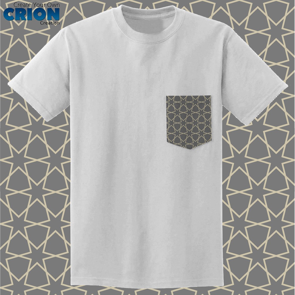 Crion Casual Tees Islamic Edition 2 with Pocket - Kaos Koko dengan Kantong