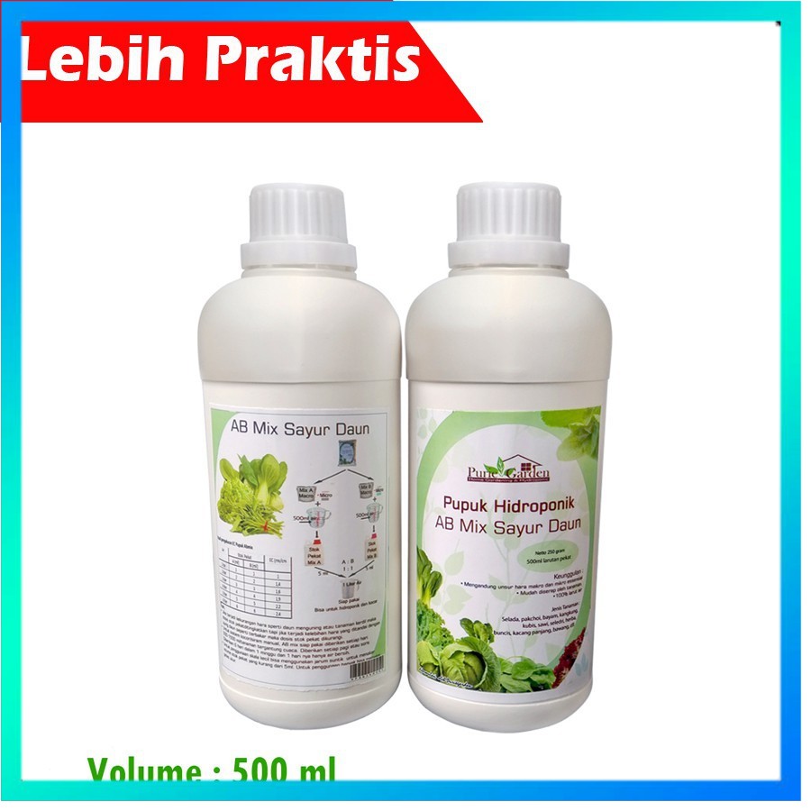 PUPUK CAIR AB MIX HIDROPONIK  KOMPOS OBAT TANAMAN SAYUR DAN BUAH AB MIX SAYUR NUTRISI HIDROPONIK