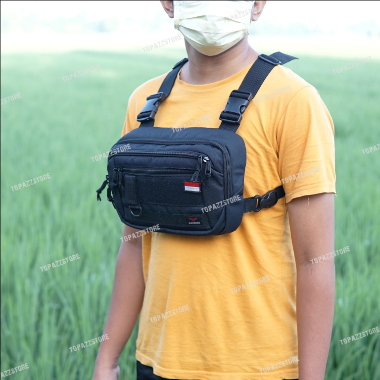 Tas Dada Tacical Army Loreng TNI Chestbag Sepeda Tentara Polisi Militer Doreng AD AU AL