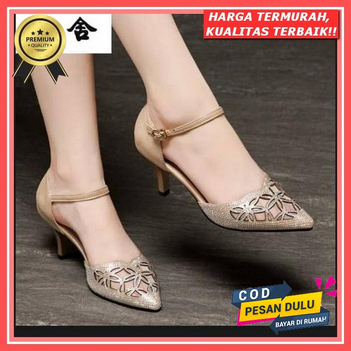 Kelsey Heels Wanita Pesta Kondangan Mewah Elegand Branded Terlari Yu74 Abbushoes Ml 17 Sepatu Pest H