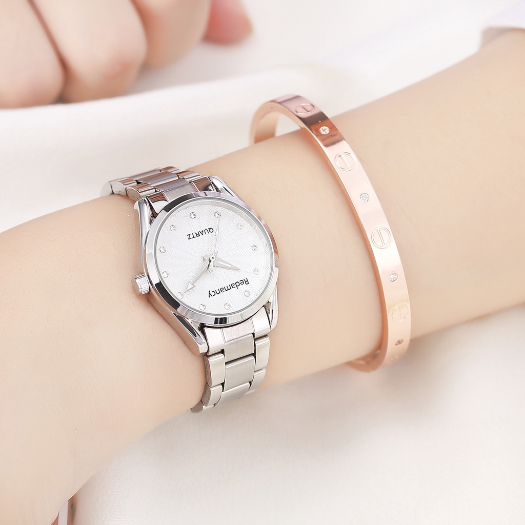 Redamancy Original Jam Tangan Wanita Watch Casual Quartz Arloji putih tahan air