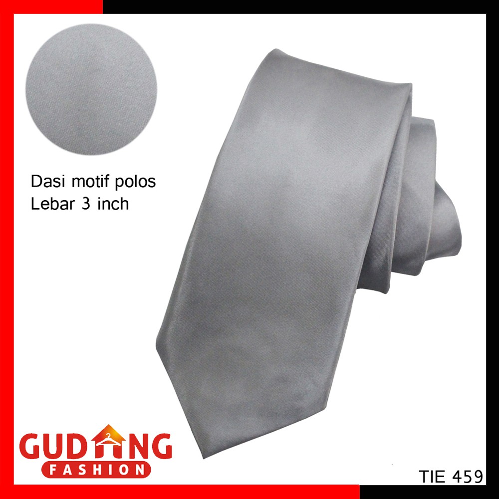 Dasi Panjang Polos 100% Silk Ukuran Medium - Lebar 3&quot; (COMB)
