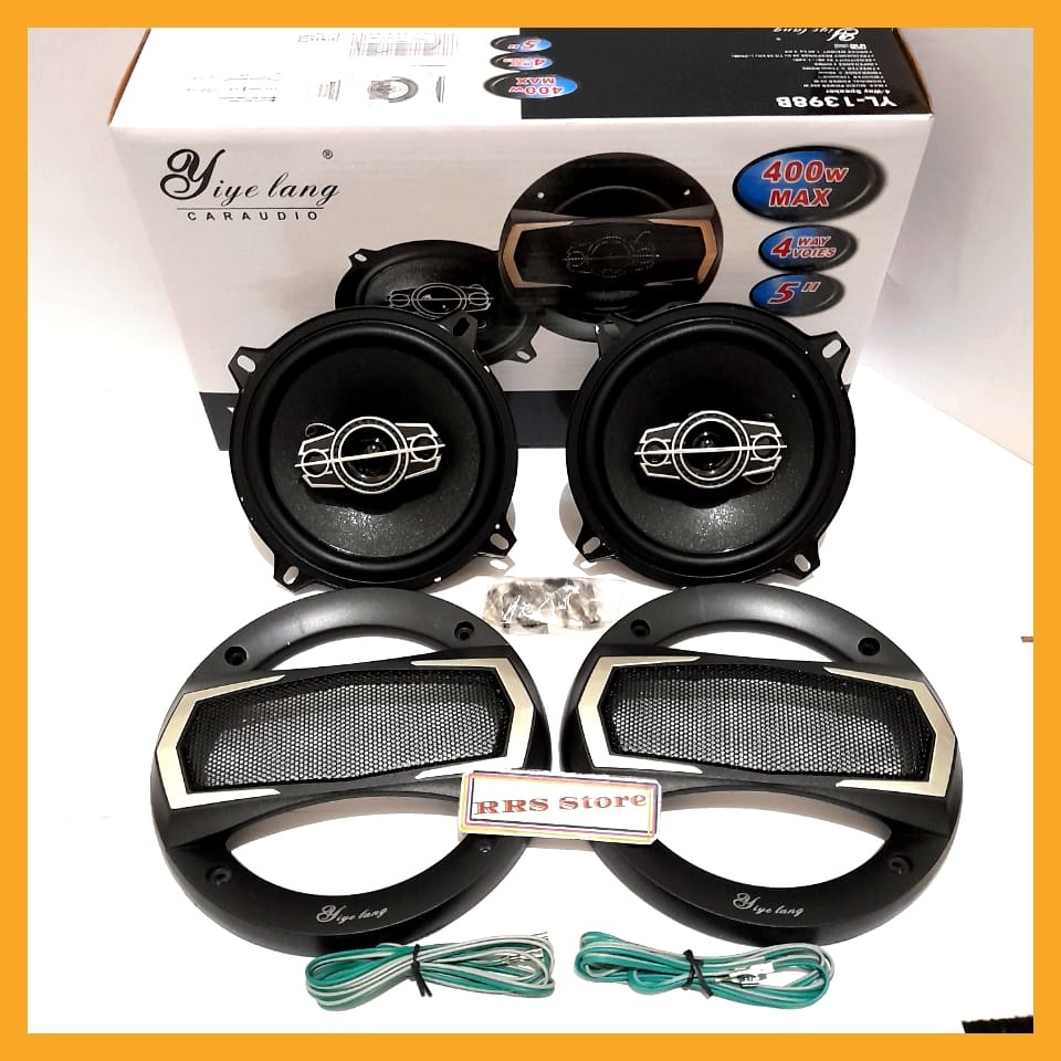 RRS STORE Yiyelang Speaker Mobil HiFi 4 Way 5 Inch 400W 2 PCS - YL-1398B sepiker 6 inc salon daun salon