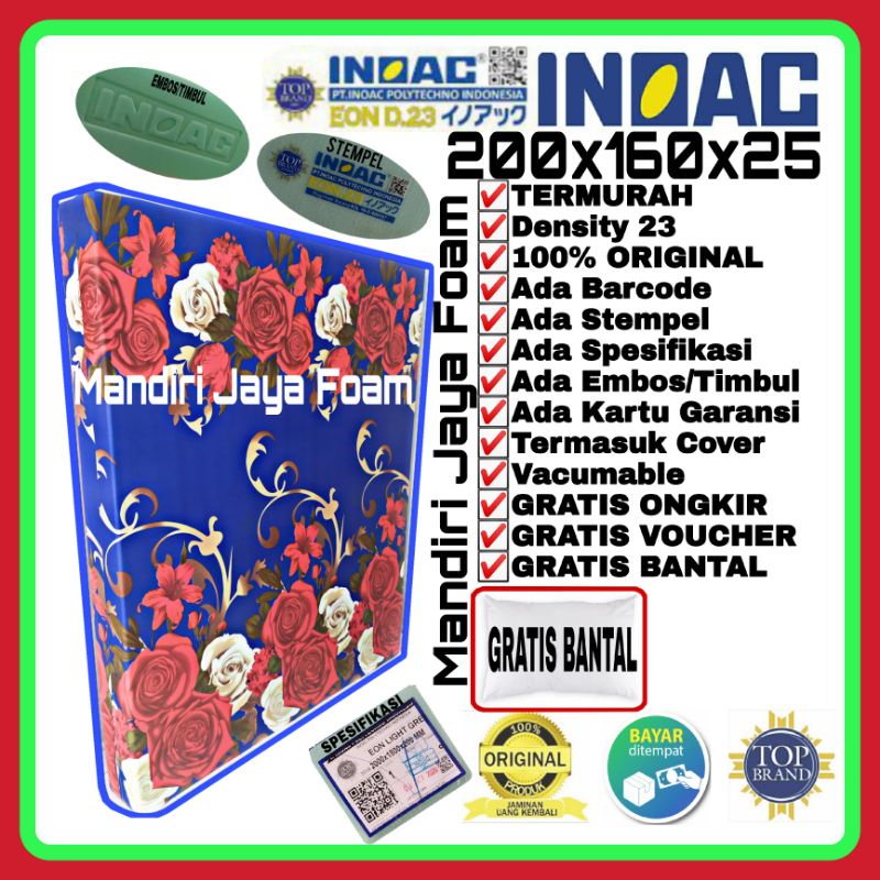 160x200x25 kasur INOAC EON Density 23 garansi 10th
