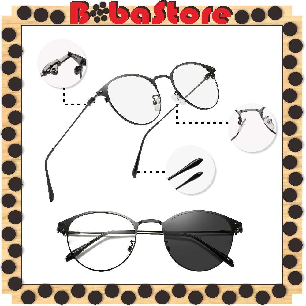 Kacamata ⭐Bobastore⭐ Kacamata lensa photocromic anti radiasi wanita pria kacamata komputer Anti Sila