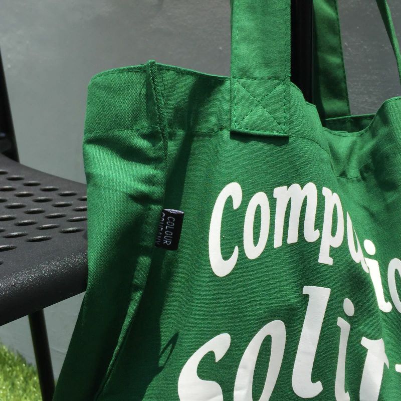 TOTE BAG COMPANION OF SOLITUDE GREEN