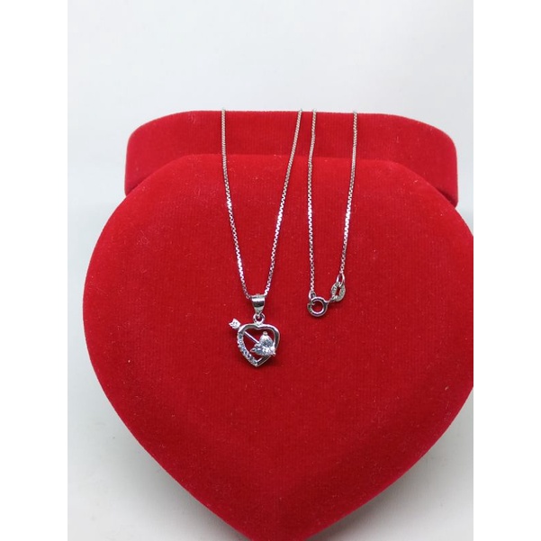 KALUNG PERAK 925 ASLI LAPIS EMAS/KALUNG ITALY+LIONTIN LOVE/KALUNG ASLI SILVER/KALUNG FASHION WANITA