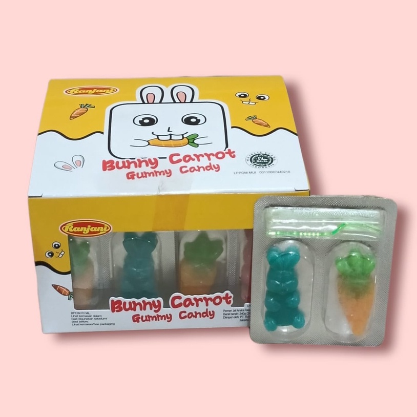 

Ranjani Bunny Carrot Permen Bentuk Kelinci & Wortel [24 pcs/box]