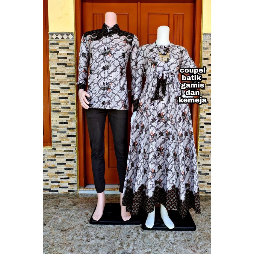 Batik Aira - Batik Couple Gamis Kemeja Rantai Ijo-2