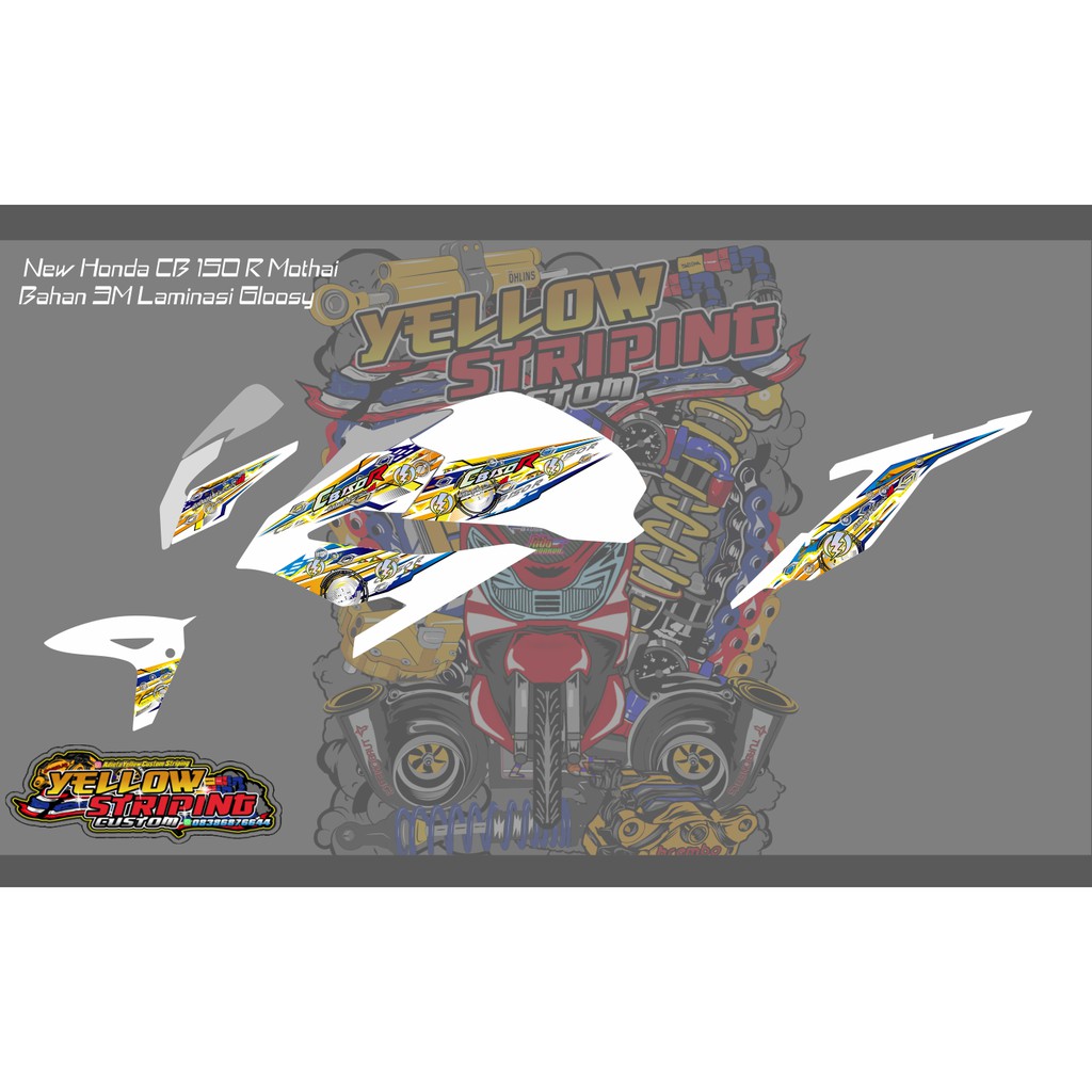 STRIPING TRANSPARAN+HOLOGRAM ALL NEW CB 150 R