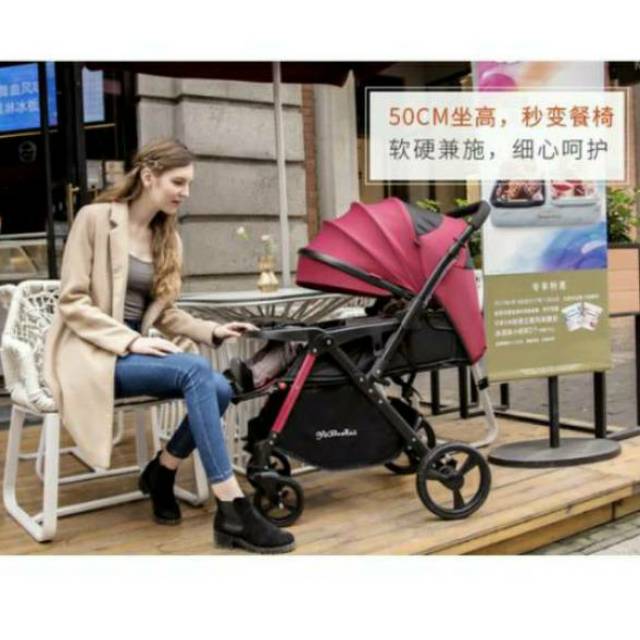 Kereta Bayi dorong Stroller Bayi Original Wonfus Stroler Baby Alat Bantu Bawa Bayi New Dorongan Anak-2
