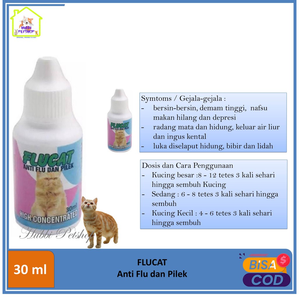 Obat Flu Kucing Flucada 10ml Obat Anti Flu dan Pilek untuk Kucing