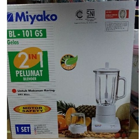 blender miyako 101 GS 2in1/ blender isi 2 gelas kaca miyako